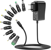 Alimentation électrique 36W 12V 3A, adaptateur AC/DC avec 10 prises DC pour appareils électroniques tels que les bandes LED, les caméras de télévision, les routeurs, les moniteurs LCD