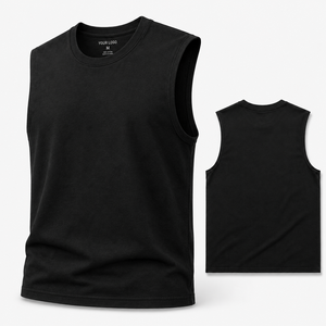 Camiseta Deportiva sin Mangas para Hombre, de Poliéster Suave con Malla Ventilada, Absorbe la Humedad, Ajuste Muscular, Lisa, OEM - Product Image 1