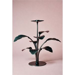 Nordic Wrought Iron <b>Leaf</b> Candle Holder Luxury Metal Taper Candlestick Botanical Pillar Stand Modern Home Wedding Table Decor - Product Image 1