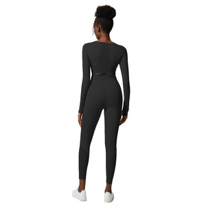 Leggings de yoga pour femmes, design personnalisé, spandex/polyester, extensibles dans quatre directions, antibactériens, avec cordon de serrage, pour l'entraînement - Product Image 1