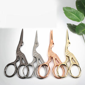 Small <b>Vintage</b> Durable Stainless Steel <b>Vintage</b> Classic Embroidery Scissors Nail Art Stork Bird Scissors - Product Image 2