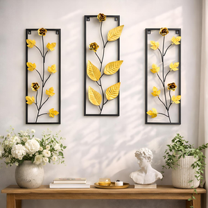 Modern Nordic Metal <b>Leaf</b> <b>Wall</b> Art <b>Decorative</b> Iron <b>Wall</b> Hanging Sculpture for Living Room Bedroom Home Interior <b>Decoration</b> - Product Image 2