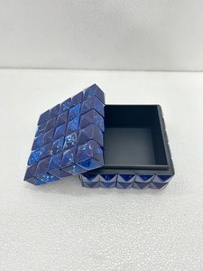 TIME 2 DECOR Boîte à bijoux artisanale indienne en résine incrustée, personnalisable, de haute qualité, style artistique, pour rangement, cadeau de mariage - Product Image 3