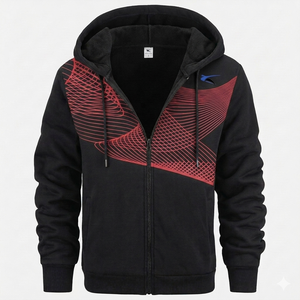 Custom Sherpa <b>Lined</b> Full Zip Hoodie | Sublimation Print <b>Fleece</b> <b>Jacket</b> | Heavyweight Winter Sportswear - Product Image 2