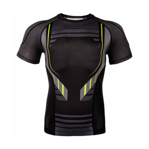 Rashguard de compression MMA à manches longues pour homme, personnalisé, séchage rapide, vente en gros, haute qualité, écologique, 220g Polyester/Nylon - Product Image 1
