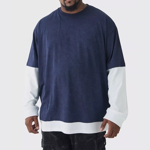 เสื้อยืดโอเวอร์ไซส์ทรงสปอร์ตสำหรับผู้ชาย ผ้าคอตตอนเนื้อหนา สวมใส่สบาย คอกลม รับผลิตตามแบบ OEM - Product Image 1