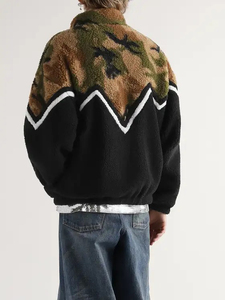 Chaqueta de Forro Polar Sherpa con Logotipo Personalizado, Cuello Alto con Cierre, Impermeable, Resistente al Viento, Ecológica, para Invierno, MOQ Bajo, Chaqueta Sherpa para Hombre - Product Image 5