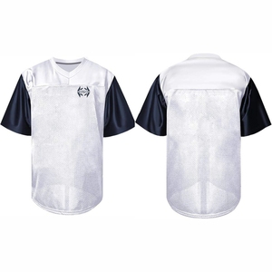 Maillot de rugby en mesh à manches courtes, grande taille, design tendance, haute qualité, personnalisable, respirant, uniforme de football américain - Product Image 1