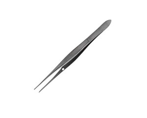 Pince à pansements ophtalmiques droite dentelée en acier inoxydable de 4 pouces pour pansements, manipulation des tissus et chirurgie oculaire - Product Image 5
