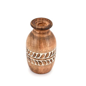 Vases et pots à fleurs en bois de manguier, fabrication sur mesure, vente en gros |   Aqdus Saleem Inde - Product Image 1