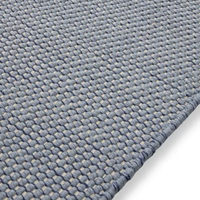 Handgefertigter Baumwoll-Durrie-Teppich Blau Handgewebter Flachwebteppich Niedrigflorig Dünn Moderner Indischer Dhurrie-Teppich für Wohnzimmer Schlafzimmer Boden