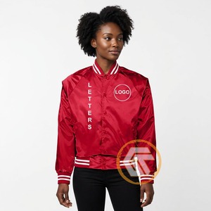 Veste universitaire personnalisée en satin Delta brodé Theta, de haute qualité, respirante, imperméable, coupe-vent et matelassée pour l'automne - Product Image 3