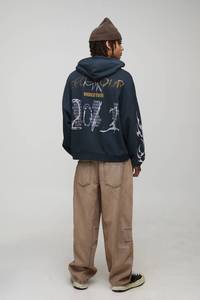 <b>Custom</b> Men's Screen Printing Sweatshirt Breathable Eco-Friendly Premium Soft Cotton Fleece Casual Men's Pullover Hoodie OEM - Product Image 6