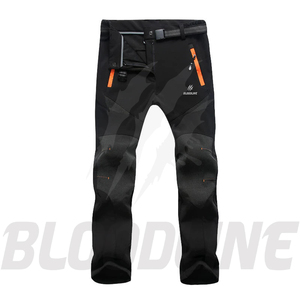 Pantalones Unisex de Lona Caqui 100% Algodón con Forro Polar, Lavado Ácido, Cintura Elástica Media con Cordón, Estilo Formal, Marca Bloodline International - Product Image 3