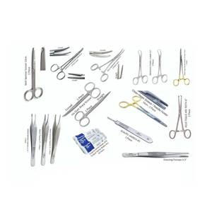 Kit de chirurgie mineure premium de 18 pièces avec plateau, instruments chirurgicaux vétérinaires en acier inoxydable, ensemble réutilisable - Product Image 6
