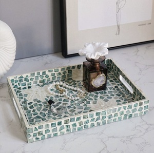 Luxury Handmade Eco-Friendly Bone Inlay Feng Shui Tray Elegant Decorative Design Premium Quality Home <b>Kitchen</b> Serving Hot - Product Image 2