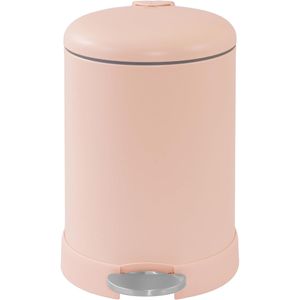 Cestino per Rifiuti in Acciaio Inox Rotondo da 1,2 Galloni, Piccolo Contenitore Metallico con Coperchio a Chiusura Morbida e Pedale - Product Image 1