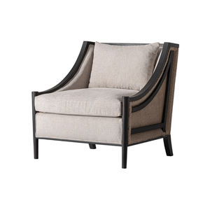Sillón de Salón Interior de Teca Sólida de Lujo, con Cojín Acolchado, Cómodo y Elegante, Mueble Premium para Sala de Estar u Hotel - Product Image 1