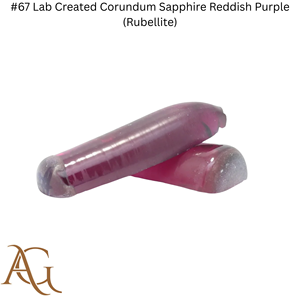 # 67 Esferas de Corindón Cultivado en Laboratorio, Color Rojo Púrpura (Rubelita), Sintético, Creado por Fusión de Llama, Gema Simulada con Corte - Product Image 1