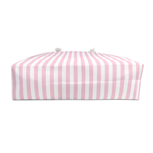 Bolsa de Viaje de Fin de Semana a Rayas Rosa y Blanca, Bolso de Playa, Bolso de Mano para Vacaciones, Gran Capacidad, Bolso de Mano para Mujer, Regalo - Product Image 4