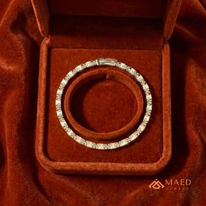 กำไลข้อมือเทนนิสประดับมอสซาไนต์ทรงหยดน้ำ ชุบทองคำขาว 18K ชุบทองคำโรสโกลด์ สำหรับผู้ชาย เครื่องประดับหรูหราสำหรับงานปาร์ตี้ แฟชั่นสวยงาม - Product Image 4