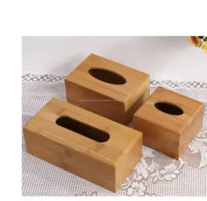 100% véritable boîte à mouchoirs en bois dernière conception boîte à mouchoirs en bois artisanale de forme carrée - Product Image 1