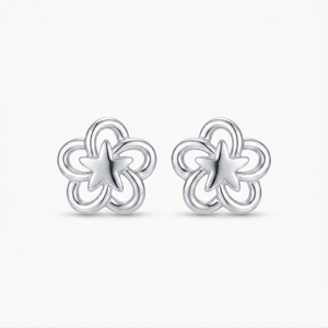 DIVYORO <b>SILVER</b> STAR FLOWER EARRING - Product Image 2