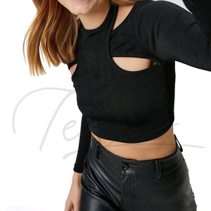 Nouveau design personnalisé 2026 – Crop top femme en toile respirante à séchage rapide, décontracté, vente en gros à bas prix - Product Image 4