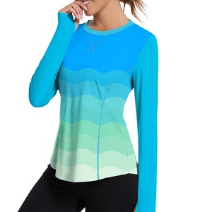 Camiseta de Pesca de Manga Larga para Mujer, Transpirable, con Protección Solar UPF 50, Secado Rápido, 100% Poliéster, Diseño Tie Dye - Product Image 3