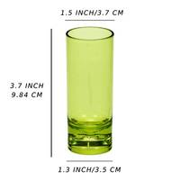 [Holar] Vaso de chupito de plástico ligero de 60 ml (2 oz) de Color Line, fabricado en Taiwán, para bares, discotecas, fiestas y celebraciones