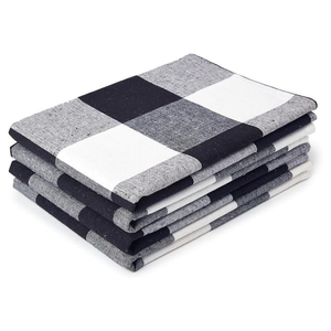 Essuie-tout de cuisine personnalisé en coton européen tissé, séchage rapide, style gaufré, motif à carreaux, écologique - Product Image 4