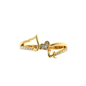 Solitairekart แหวนเพชรธรรมชาติพันหัวใจความรัก0.13CT สี Hi VS-SI ความชัดเจน - Product Image 3