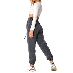 Pantalon en molleton délavé à l'acide unisexe 2025 ODM pantalon de survêtement baggy au genou pantalon de jogging surdimensionné pour femmes en gros - Product Image 1
