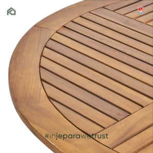 Kirana <b>Round</b> Solid Teak Wood Dining <b>Table</b> Outdoor <b>Patio</b> Garden Furniture Bistro Cafe <b>Table</b> Jepara Indonesia - Product Image 5