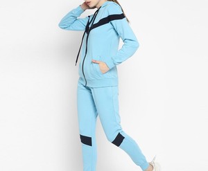 Women Winter Fashion Tracksuit Two Piece <b>Set</b> <b>Long</b> <b>Sleeve</b> Hooded Top Solid Matching Pants Comfortable <b>Gym</b> Running Fitness Wear - Product Image 4