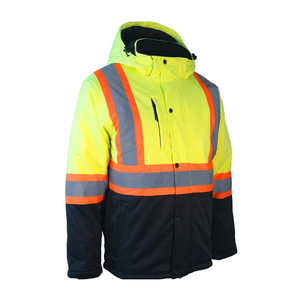Chaqueta Bomber de Alta Visibilidad, Chaqueta de Seguridad Laboral de Dos Tonos para Hombre, Chaquetas de Seguridad Reflectantes de Alta Visibilidad para Hombre, Genuinas para Adultos - Product Image 5