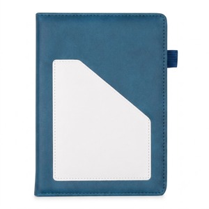Carnet de notes personnel bleu premium avec pochette avant blanche élégante pour l'écriture professionnelle et les besoins de prise de notes quotidiennes - Product Image 3