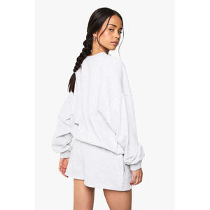 Sudadera de cuello alto de algodón de alta calidad para mujer, premium, lisa, gruesa, de manga larga, tipo jersey. - Product Image 2