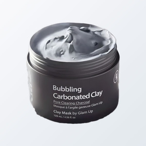 Masque visage Glamup Pore-Cleansing Charcoal Bubbling Clay Mask 135ml Fabriqué en Corée Kaolin Bentonite Unisexe - Product Image 4