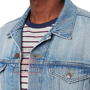 Chaqueta de Mezclilla para Hombre, Diseño Nuevo, Superventas, Calidad Premium, Color Sólido, Estilo Urbano, Ligera, Chaqueta de Invierno para Hombre - Product Image 4