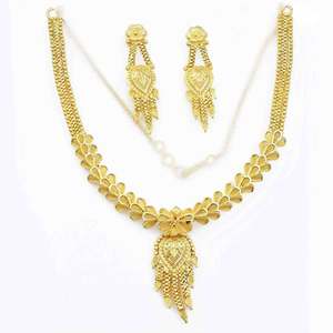 Collares Cortos de Moda con Baño de Oro de 14K, 18K y 24K al por Mayor, Conjunto de Joyería de Diseño Tradicional, Conjunto de Joyería para Bodas y Fiestas - Product Image 2