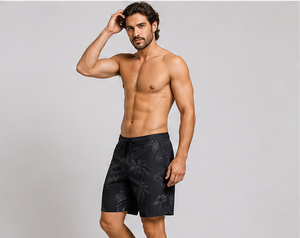 <b>Mens</b> Board Shorts Quick Dry Swim <b>Trunks</b> Drawstring Waist Pockets Abstract Wave Print Polyester Fabric Custom Logo Beach Surf OEM - Product Image 4