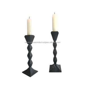 Les bougeoirs élégants de cône de fer noir bougeoirs abordables et durables se tient aux prix amicaux de Budge du fournisseur de confiance - Product Image 5