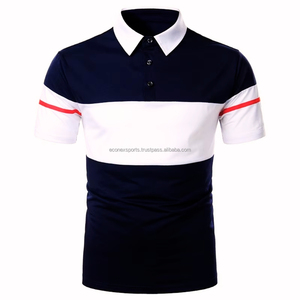 Econex T-shirts polo pour hommes imprimés sur mesure, couleur unie, manches courtes, tricot, tenue décontracté de golf d'affaires, grande taille, respirant, classique - Product Image 5