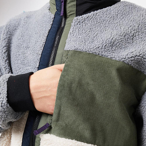 2026 Best Material Men's <b>Sherpa</b> Fleece Jacket Plus Size Autumn Winter Stand Collar High Street Style Eco-Friendly Breathable - Product Image 6