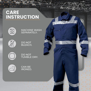 Combinaison de protection légère haute visibilité pour soudeurs, mécaniciens et uniformes de travail en garage - Product Image 4
