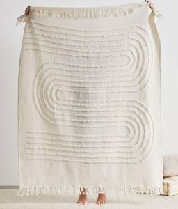 Manta de Algodón 100% con Borlas, Estilo Boho, Hecha a Mano, Texturizada, para Sofá, Venta al Por Mayor OEM - Product Image 4