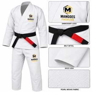 Kimono de Jiu-Jitsu Brésilien Sur Mesure Nouveau Style Adulte Qualité ODM Appliqué 450g Extensible 100% Coton/Polyester - Product Image 3