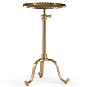 Mesa auxiliar de metal brillante que aporta brillo a los interiores y ofrece un soporte confiable para los artículos esenciales del día a día. - Product Image 4