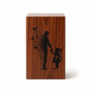 Boîte urne rectangulaire en bois de rose indien gravé Tree Life, décoration murale pour la maison, 100% fait main, panneau arrière coulissant facile à ouvrir - Product Image 2